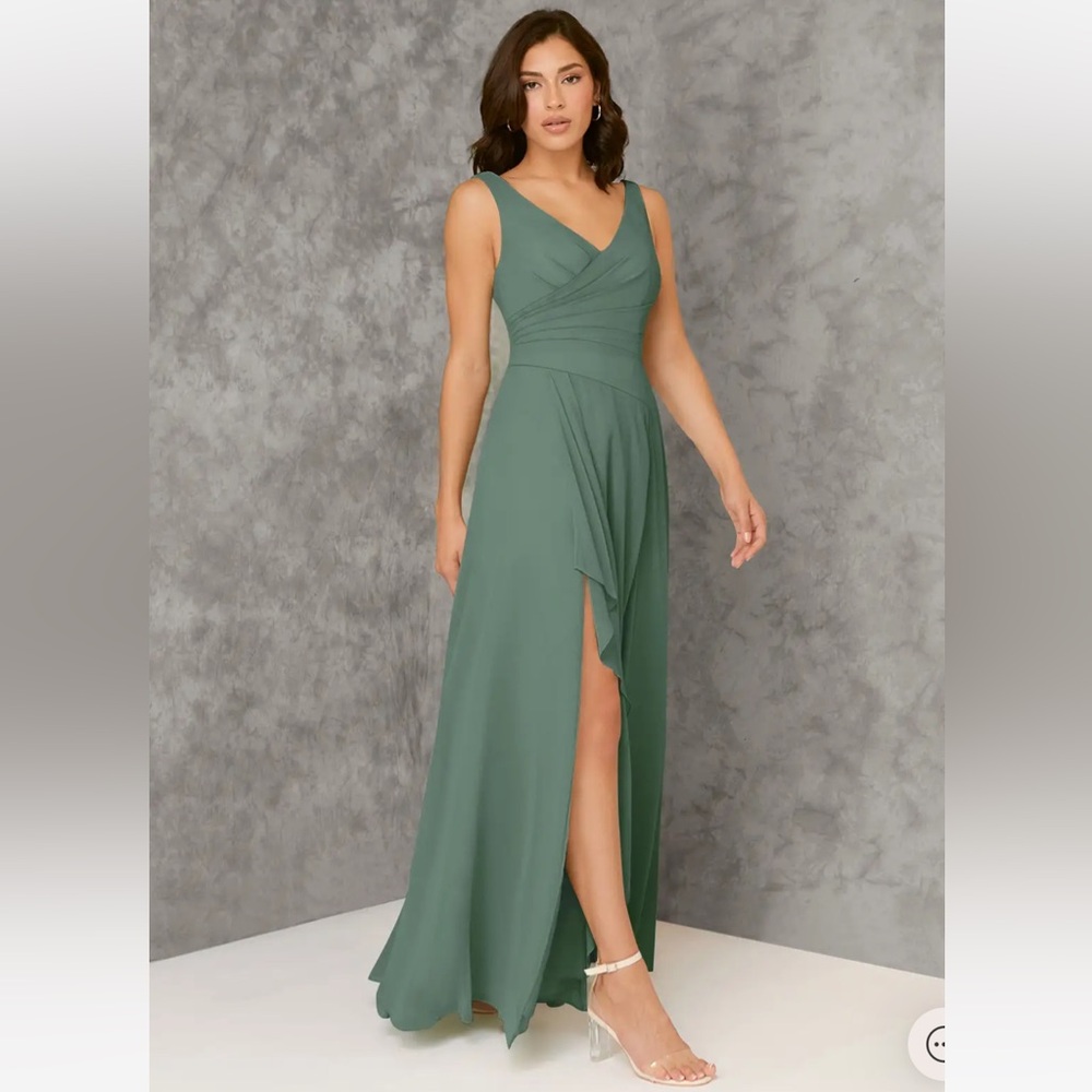 Azazie Kori Bridesmaid Dress in Eucalyptus